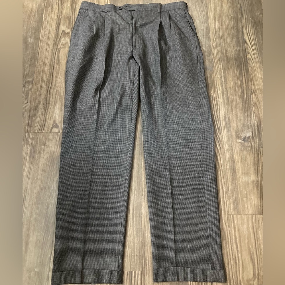 Alan Flusser Gray 100% Wool‎ Men’s Dress Pants 38/34